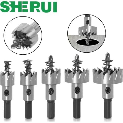 5 Sizes HSS Drill Bit High Speed Steel Carbide Tip Hole Saw Tooth Cutter Metal Drilling Woodwork Cutting Carpentry Crowns