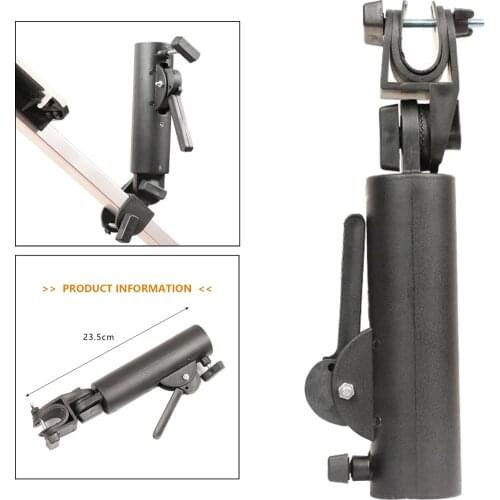Angle Ajustable Swivel Double Lock Golf Club Trolley Pushchair Umbrella Holder