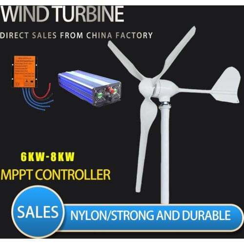 Factory price 6kw 8kw Wind Turbine Generator With Waterproof Wind Controller for Home Use Low Start-up Windmill Speed