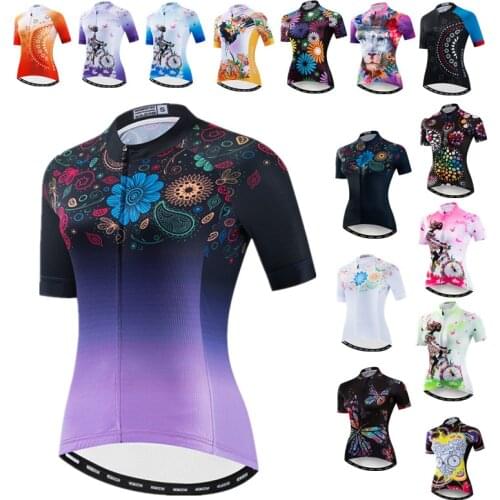 Weimostar 2021 Womens Cycling Jersey Shirt Pro Team Bicycle Jersey Tops Breathable Mountain Bike Clothing MTB Jersey Cycle Wear