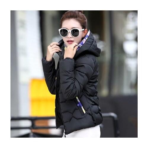 Winter Wadded Warm Jacket New Fashion Short Hooded Padded Cotton Coats Basic Tops Plus Size 3XL Outwear Hot LX 1112