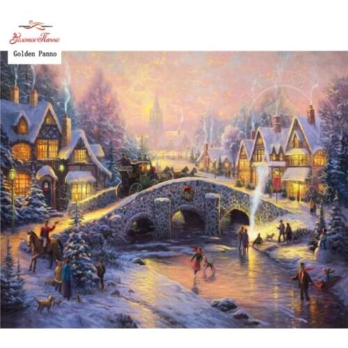 GOLDEN PANNO Diamond Painting Full Square 5D Diy Daimond Embroidery Diamant Mosaic Sale Displasy Broderie Diamant Christmas 02