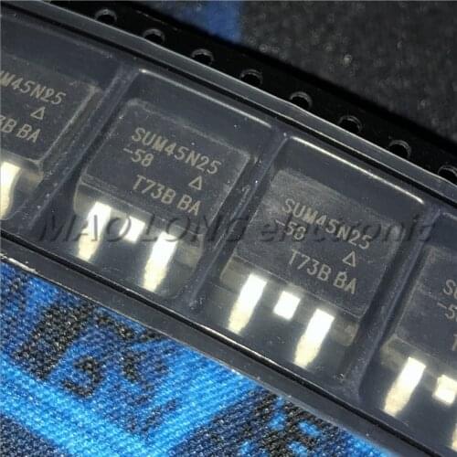 10PCS/LOT SUM45N25-58 SUM45N25 TO263 250V 45A New spot Quality Assurance