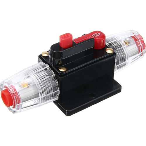 100A 12V Car Truck Audio Amplifier Circuit Breaker Fuse Holder AGU Style Stereo Amplifier Refit Fuse Adapter Fits 4 8 Gauge Wire