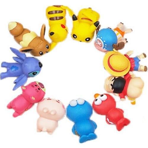 20Pcs Universal Cute Cartoon Mini Bite New 3D Anime Digimon Stitch Designs Phone Data Cable-Winder USB Line Protector Cord Cover