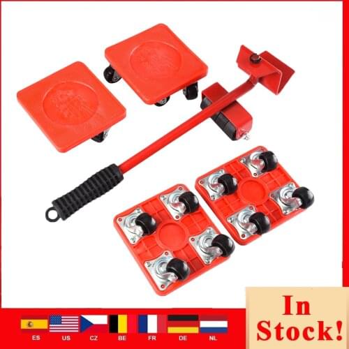5pcs Moves Furniture Tool Transport Shifter Moving Wheel Slider Remover Roller Moving Tools Heavy Easily Lift Heavy Objects