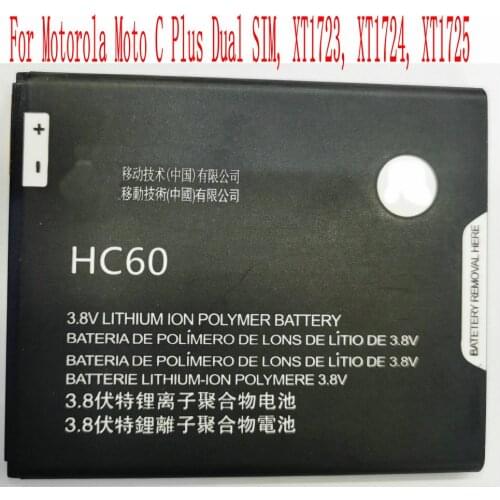 100% Brand new 3780mAh/4000mAh HC60 Battery For Motorola Moto C Plus Dual SIM, XT1723, XT1724, XT1725 Mobile Phone