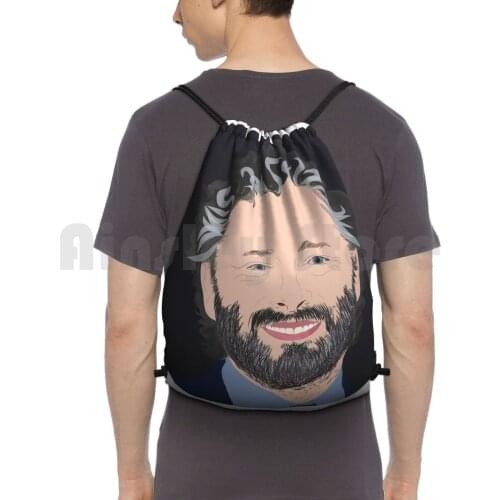 Sheen Drawing Backpack Drawstring Bag Riding Climbing Gym Bag Actor Movies