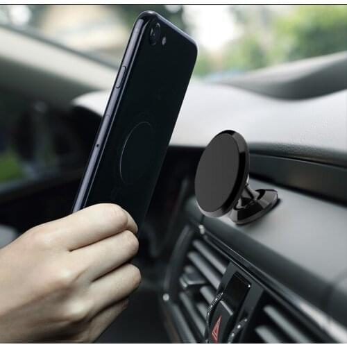 Round Car Phone Holder Magnetic Air Vent Magnet Car Smartphone Holder Universal