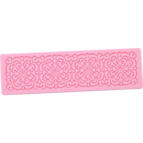 Lace Embossed Mat Silicone Mold Fondant Chocolate Candy Jelly Soap Mold Kitchen Baking Tools Cake Decoration Accessorie