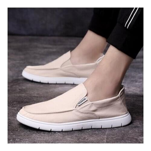 Fashionable Sneakers men Casual Shoes men Canvas Solid Colors Flat With Slip On Board Shoes Walking Sneakers Footwear new