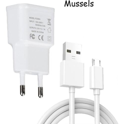 Micro USB Wall Charger Adapter For BQ BQS 5037 5058 5521 5510 5504 5204 Strike Power Selfie Max 4G Easy 1M Micro USB Cable