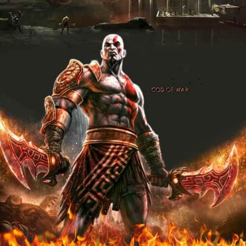NEW NECA Action Figure 65cm God of War 3 Kratos Flame Knife 1:1 Model Simulation Weapon Props Party Activities Toys Funny Gift