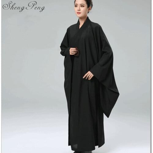 Buddhist monk robes buddhist monk clothing female women shaolin monk clothing Q267