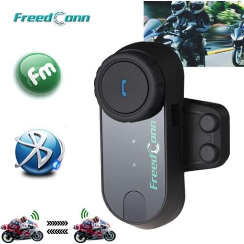 Original FreedConn T-COMVB Motorcycle Helmets BT Bluetooth Interphone Headsets Helmet Intercom with FM Radio
