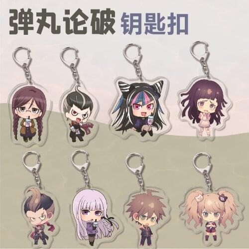 Danganronpa Makoto Naegi Monokuma Enoshima Key Chains Acrylic Animation Keychain, Mobile Phone Pendant, Backpack Pendant