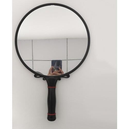 Portable Hand Mirror Hairstyling Handheld Paddle Mirror Professional Salon Barber Tool Large Round for Hairdressers Clear Vision