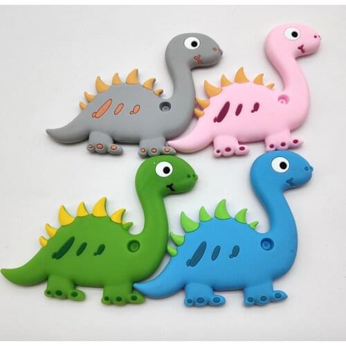 Teether For Babies Food Grade Silicone Teether For Teeth Dinosaur Teething Toy Chewing Teething Toys For Baby Boys And Girls