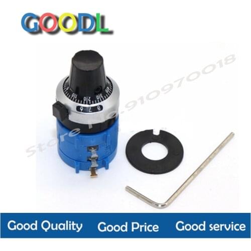3590s-2 3590 s série precisão multiturn potenciômetro 10 anel resistor ajustável + 1 pçs voltas contagem dial rotativo botão de