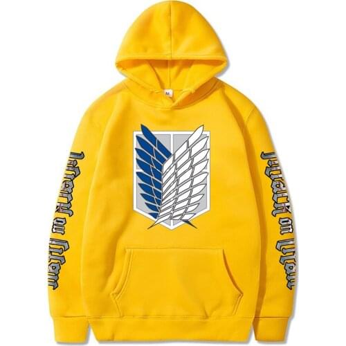 2020 Harajuku Attack on Titan Unisex Hoodies Japanese Anime Printed Mens Hoodie Streetwear Casual Sweatshirts