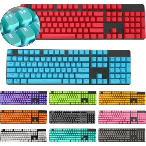 104Pcs/Set PBT Universal Backlit Key Cap Keycaps for Cherry Mechanical Keyboard Computer Peripherals PBT Keycaps for Keyboard