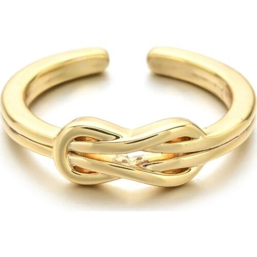 Vintage Gold Color Metal Punk Letter Open Rings Design Finger Rings for Women Men Party Jewelry Gifts