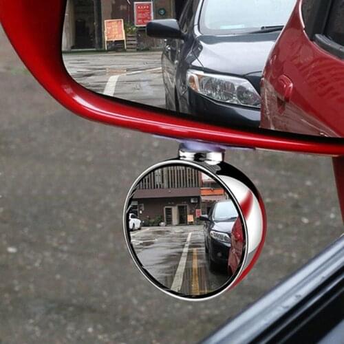 VODOOL 360 Degree Rotation Adjustable Car Blind Spot Mirror Auto Baby Mirror Wide Angle Convex Rear View Mirror View Front Wheel