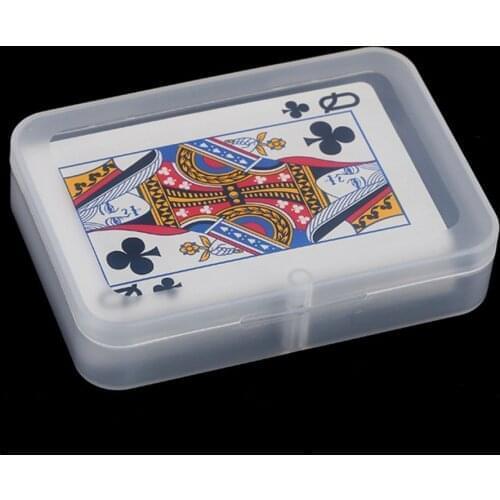 High Quality 2pcs Transparent Card Holders Plastic Box Board Game Tarots Poker Card Storage Box Rectangle Element Packing