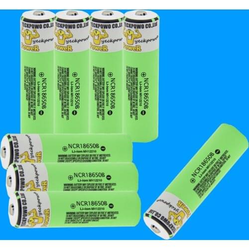 YECKPOWO NCR18650B battery li-ion 18650 batteries ion akkumulator 3400mah 3.7v 18650 charger 4 slots Moscow Warehouse fast ship