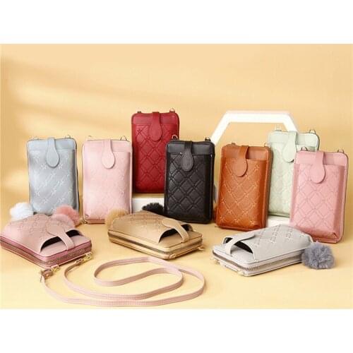 Women Wallet Mobile Phone Purse Small Shoulder Bag Multifunction Handbag Money Wallets Clutch Card Holders Organizer Storage