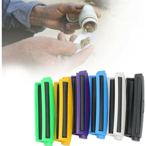 1pc Cigarette Rolling Machine Portable Manual Tobacco Rolling Papers Cigarette Maker DIY Tools Random Colors