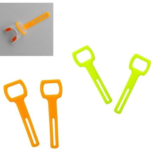 2 Pcs High Quality Silicone Rubber 2nd Stage Regulator Octopus Holder Straps for Scuba Diving and Snorkeling Yellow Orange