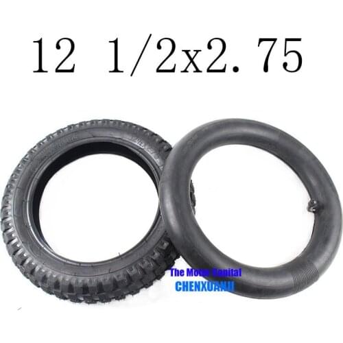2019 New Good Reputation 12 1/2 X 2.75 Inner Tube and Outer Tyre for Motorcycle Mini Dirt Bike Tire MX350 MX400 Scooter