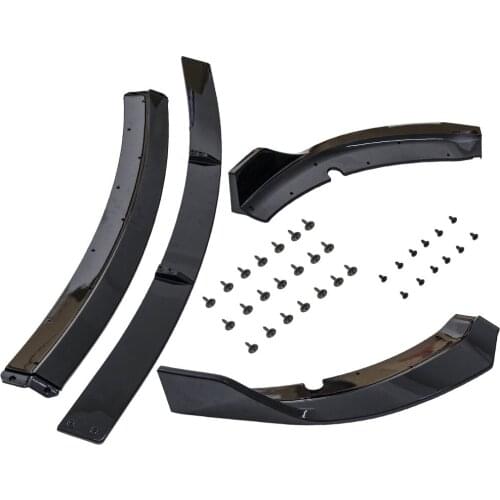 4x Front Bumper Lip Spoiler Splitter Black for Dodge Charger SRT 6.2L 6.4L 2015-2020