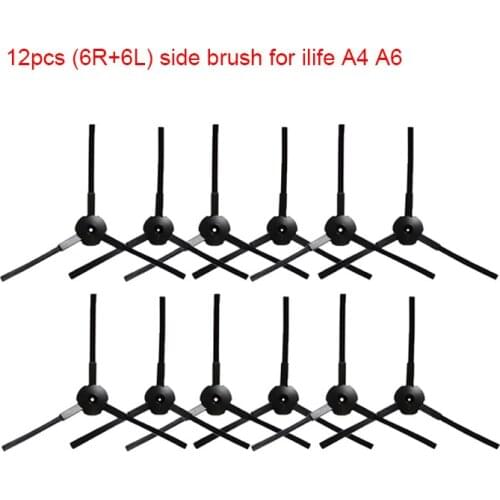 12pcs Side brush parts (6R+6L) for Ilife V1 V3S V3 A4 A4s A6 X5 V5 V5pro Ilife a40 a8 v55 v50 v3s pro