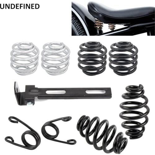 Motorcycle Solo Seats Mount Kit Seat Springs Black Chrome For Harley Bobber Chopper XL 883 1200 Sportster For Honda For Yamaha