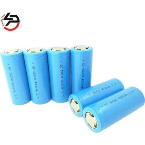 Laipuduo 6pcs 26650 4000mAh 3.7V Li-ion Rechargeable Battery Cell For LED Flashlight Torch 5A Discharge