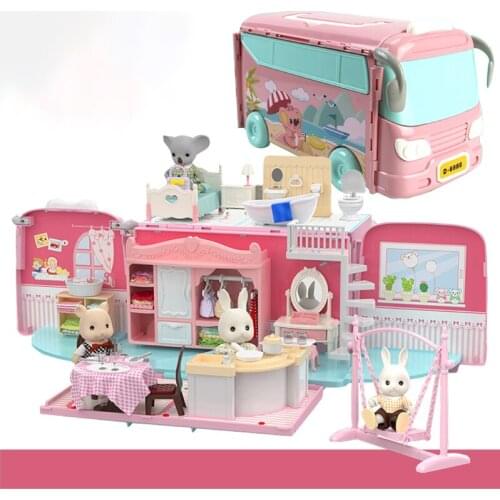 Dollhouse Miniature Furniture Toys Set DIY Kids Girls Pretend Play Furniture Toys Gift for Christmas Birthday