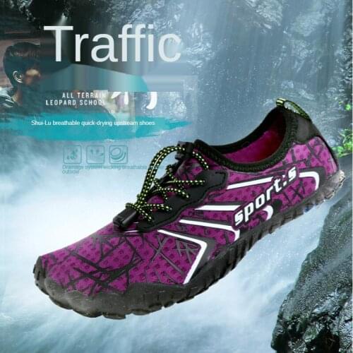 Summer New Couple Swimming Shoes Quick-Drying Beach Womens Breathable Sports Shoes Outdoor Non-Slip Beach Barefoot Wading Shoes