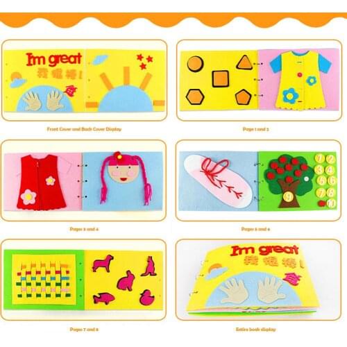 Kids Puzzle Cloth Books Educational Toy Kindergarten Baby Hot Selling Durability Content Comprehensive Intelligent Toy Gift
