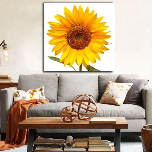 Korean style Sunflower Field Landscape Oil Painting On Canvas Bedroom Decor Modern Wall Art Living Room Picture Home Decorationt