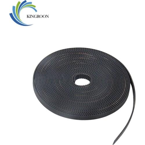 KINGROON 1meter GT2 Open Timing Belt Width 6mm 10mm For 3D Printers Parts Black Rubber 2GT-6mm PU Synchronous Belts Accessories