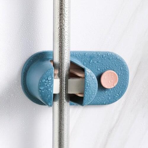 Punch-free Wall Mounted Broom Clip Mop Grippers, Super Anti-Slip Utility Broom Hooks for Home, Bathroom and Kitchen