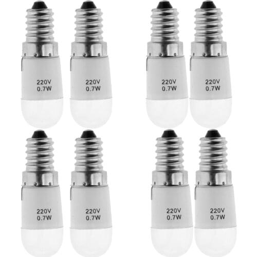 8Pcs Universal Sewing Machine Led Light Lamps 220V 0.7W for Household Use 6*2cm