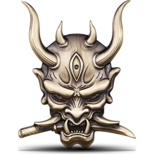 Japanese Samura 3D Metal Car Stickers Auto Emblem Badge Decoration Self-Adhesive Nameplate Decals for Car Motorcycle Accessories