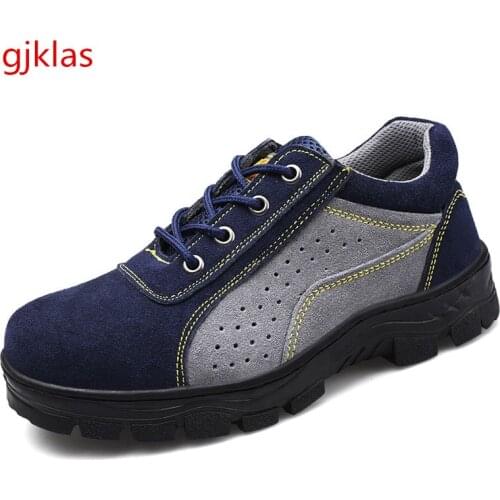 Work Safety Steel Toe Shoes Men Plant Anti Smash Anti Puncture Safty Shoes Man Outdoor Working Indestructible Security Boots