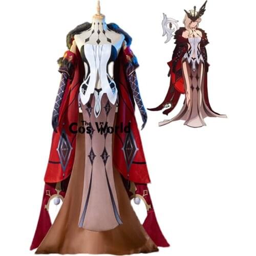 Genshin Impact The Fair Lady Signora Cloak Dress Uniform Outfit Games Cosplay Costumes