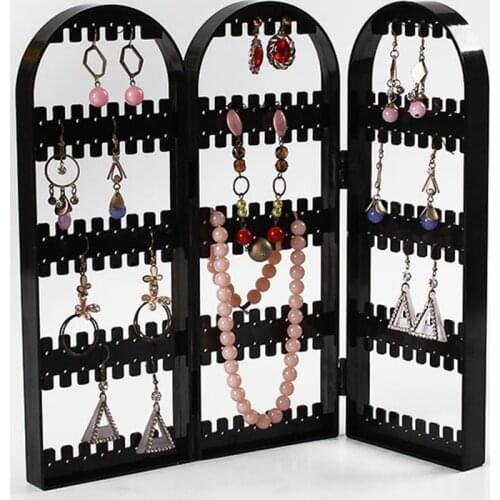 Earrings Display Rack Women 2021 Hot Fashion Convenient 240 Hole Plastic Earrings Necklace Pendulum Shape Jewelry Hanging Rack