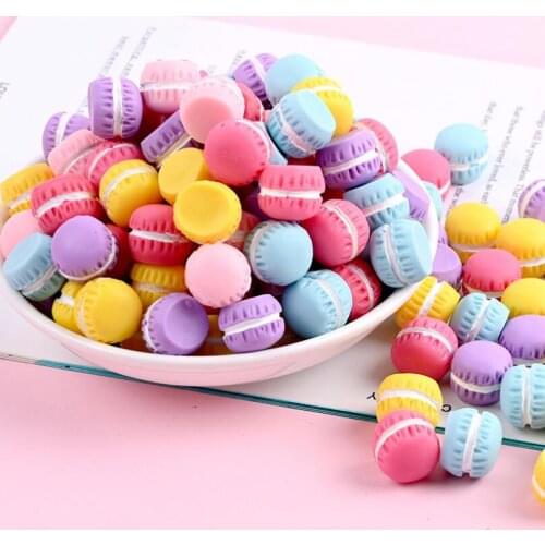 10pcs/lot Kawaii Macaron Decoration Crafts Flatback Resin Cabochon Embellishments For Scrapbooking DIY Accessories