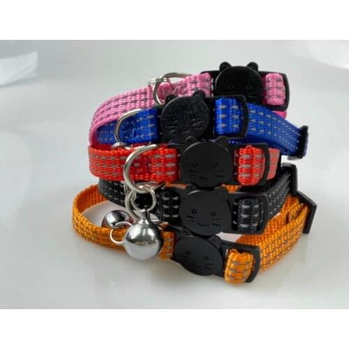 Usd0.98/pc five colors reflective breakaway buckle safety buckle pet cat collar 50pcs/lot